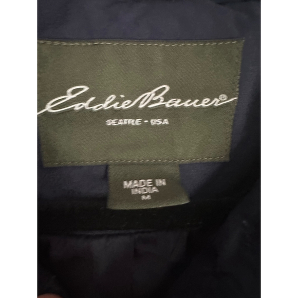 Women’s Eddie Bauer navy blue trench coat size medium - Picture 4 of 5